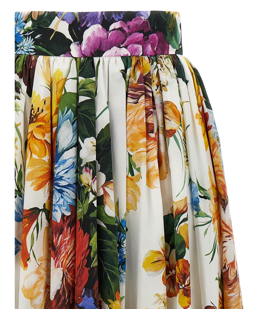DOLCE&GABBANA Мульти хлопковая юбка миди, фото 3