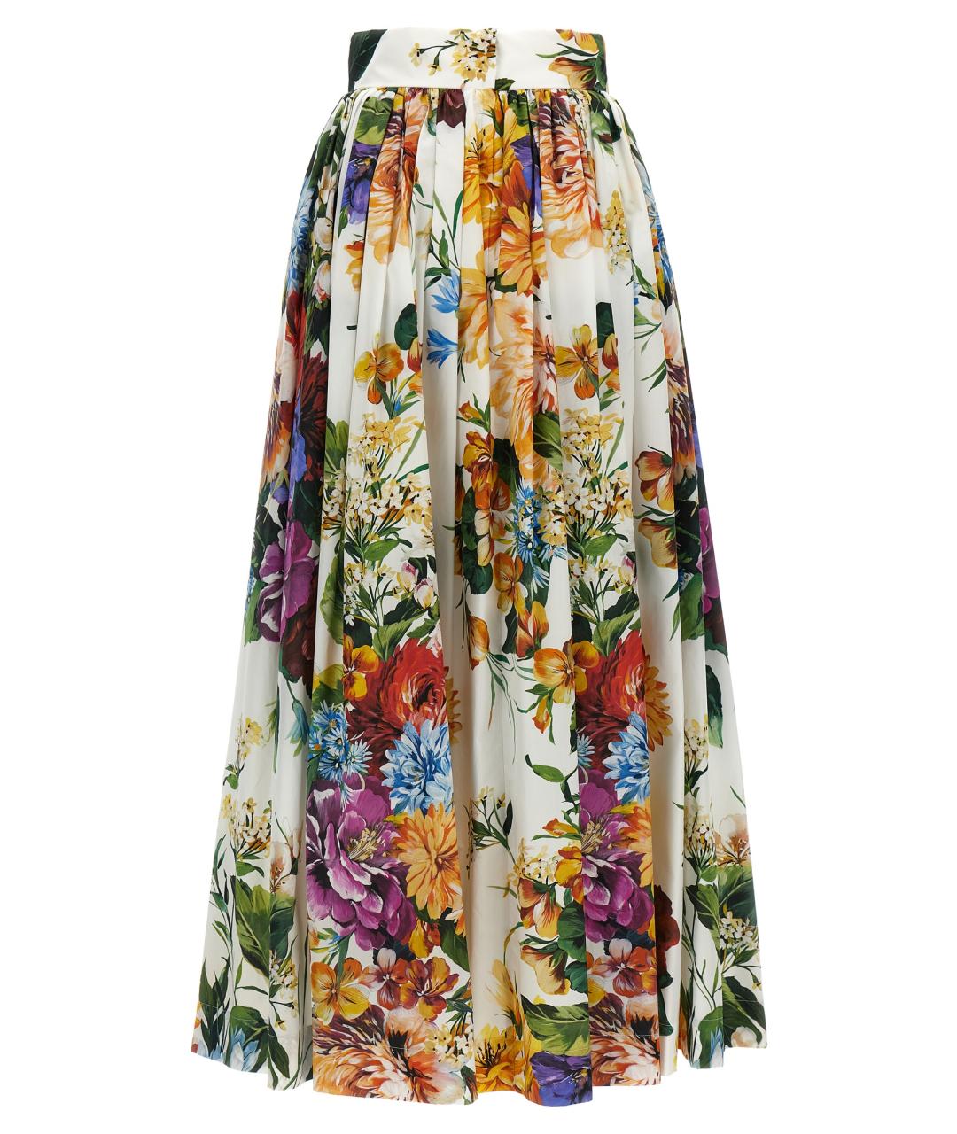 DOLCE&GABBANA Мульти хлопковая юбка миди, фото 2