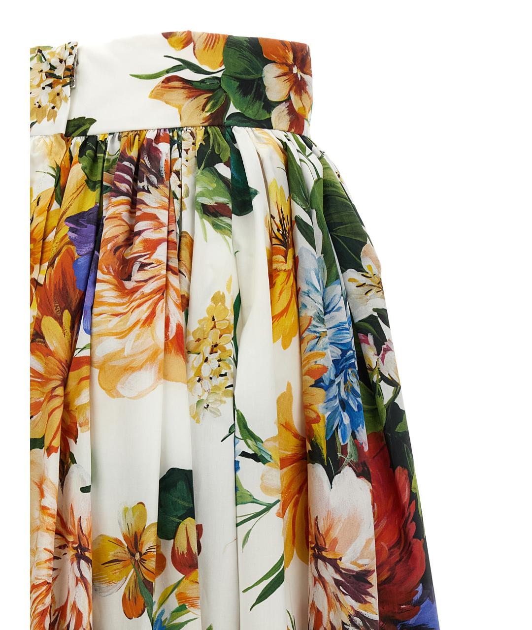 DOLCE&GABBANA Мульти хлопковая юбка миди, фото 4