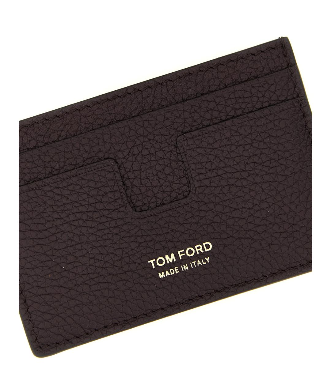 TOM FORD Коричневый кожаный кардхолдер, фото 3