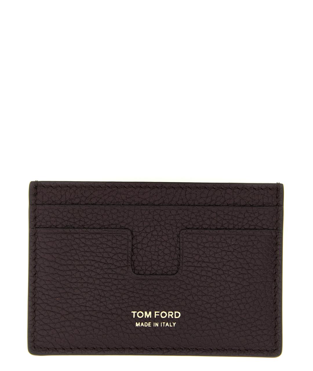 TOM FORD Коричневый кожаный кардхолдер, фото 1