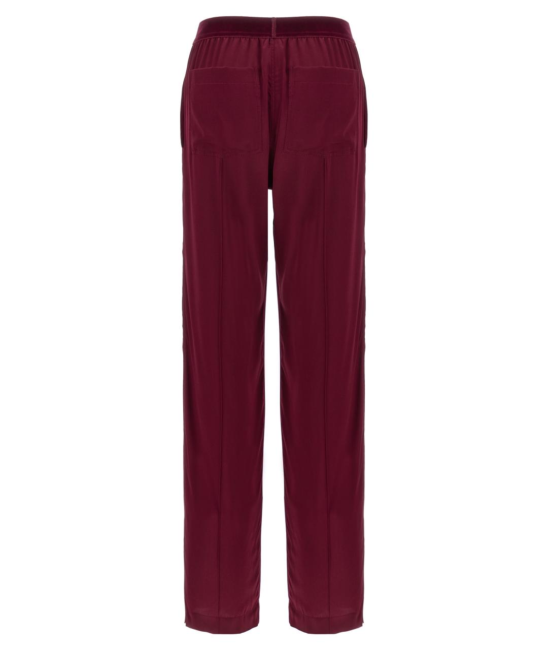 TOM FORD Бордовые шелковые прямые брюки, фото 2