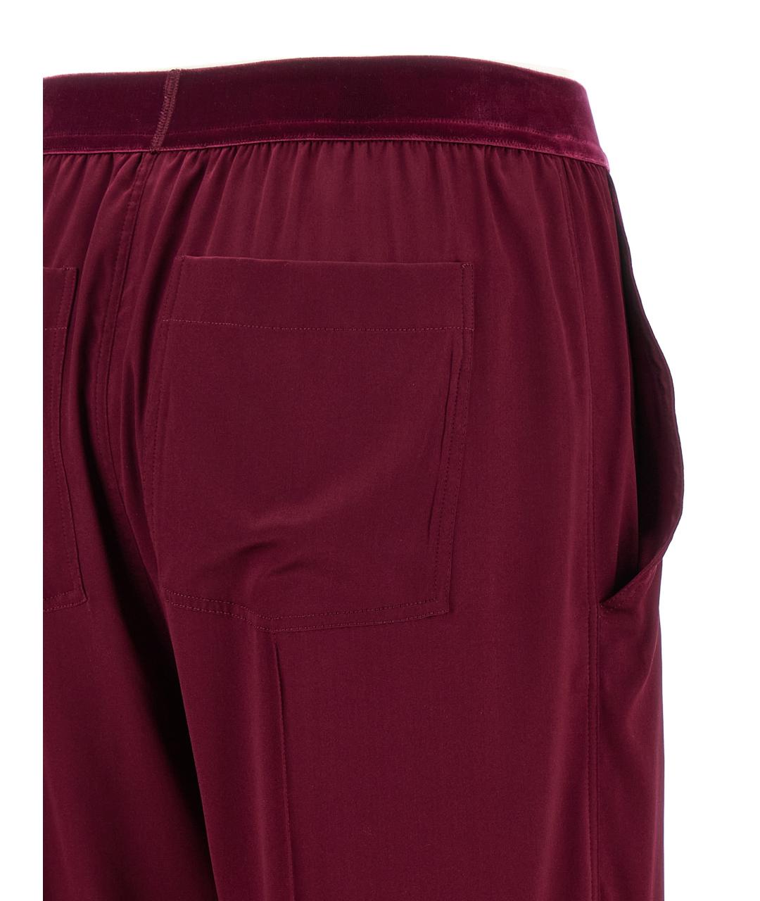 TOM FORD Бордовые шелковые прямые брюки, фото 4