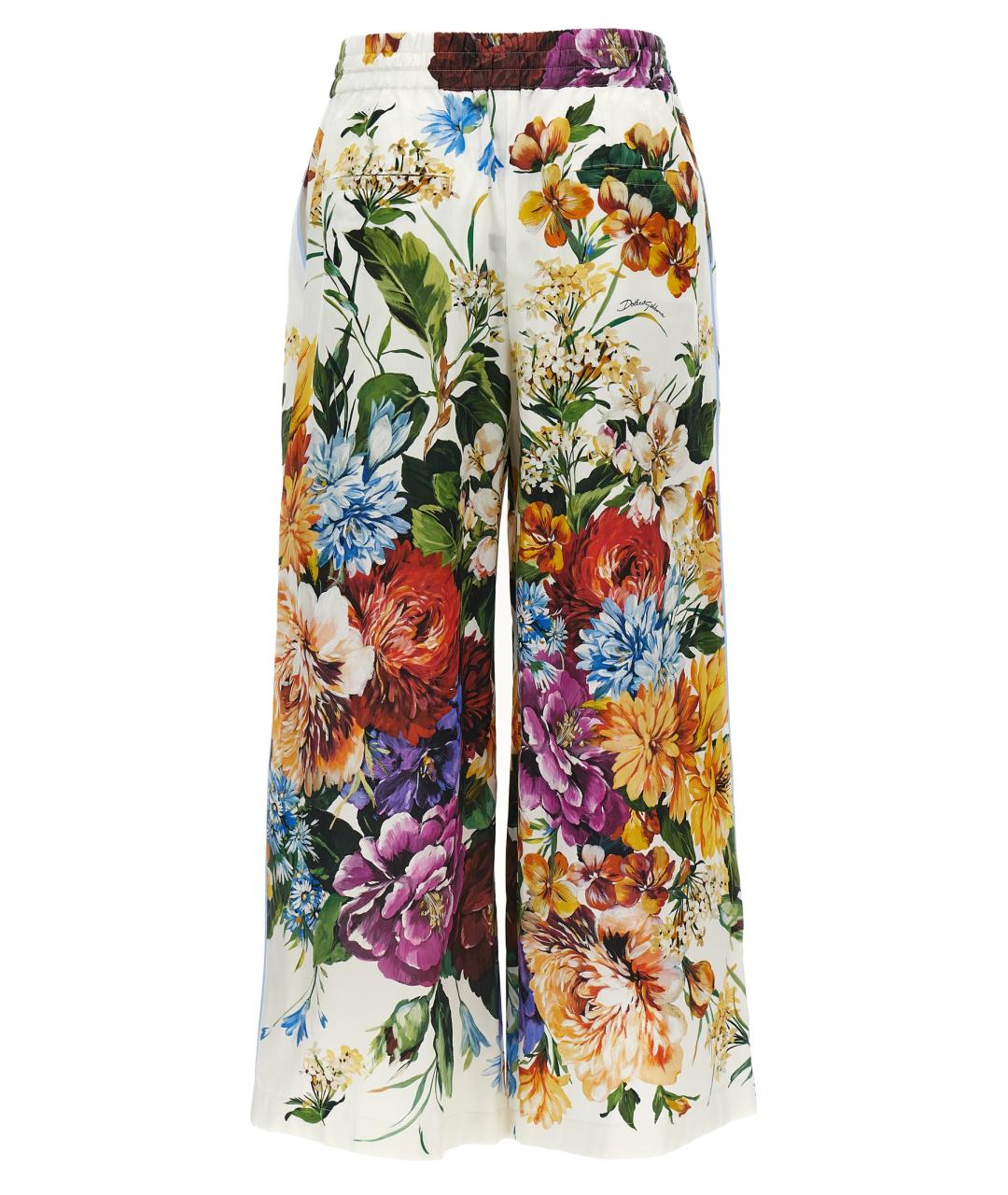 DOLCE&GABBANA Мульти хлопковые прямые брюки, фото 2
