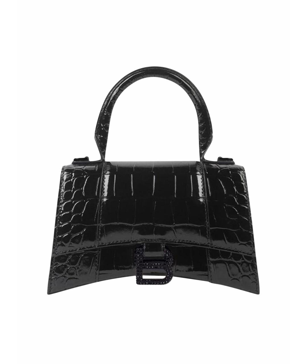 BALENCIAGA Черная кожаная сумка с короткими ручками, фото 6