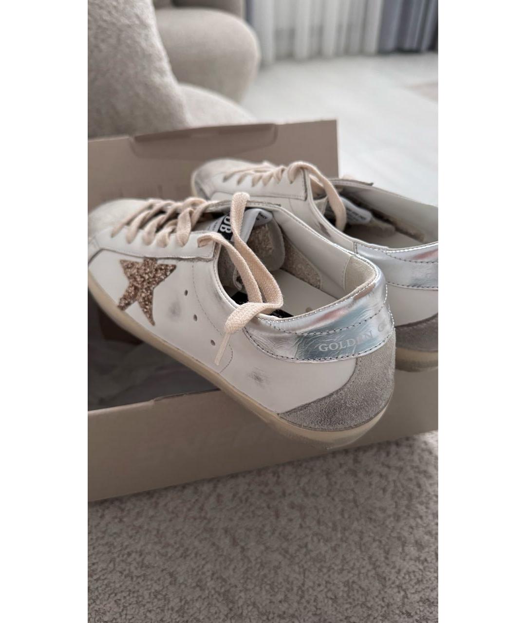 GOLDEN GOOSE DELUXE BRAND Белые кожаные кеды, фото 5