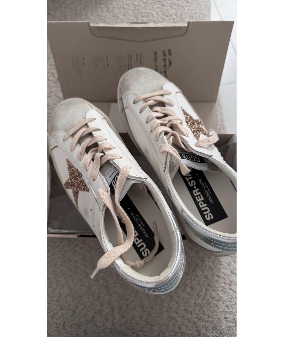 GOLDEN GOOSE DELUXE BRAND Белые кожаные кеды, фото 4