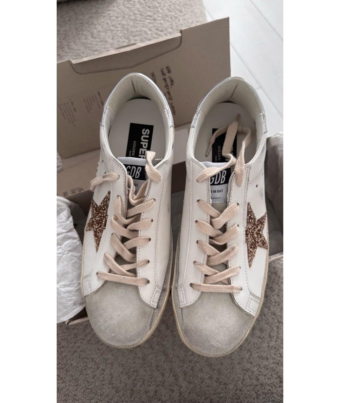 GOLDEN GOOSE DELUXE BRAND Белые кожаные кеды, фото 3