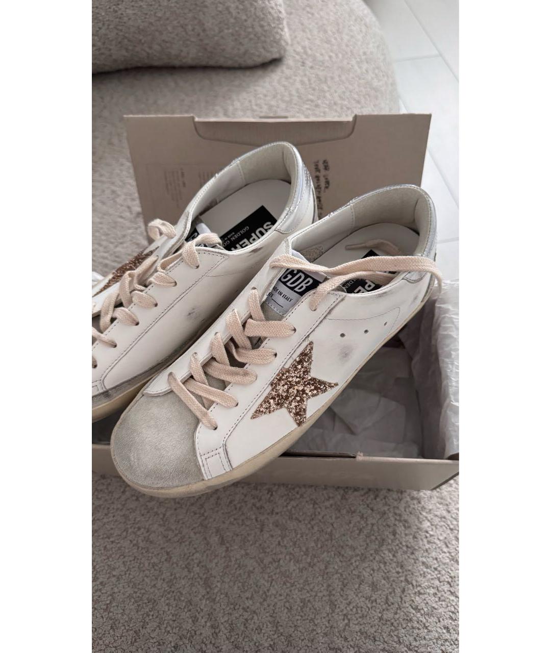 GOLDEN GOOSE DELUXE BRAND Белые кожаные кеды, фото 6