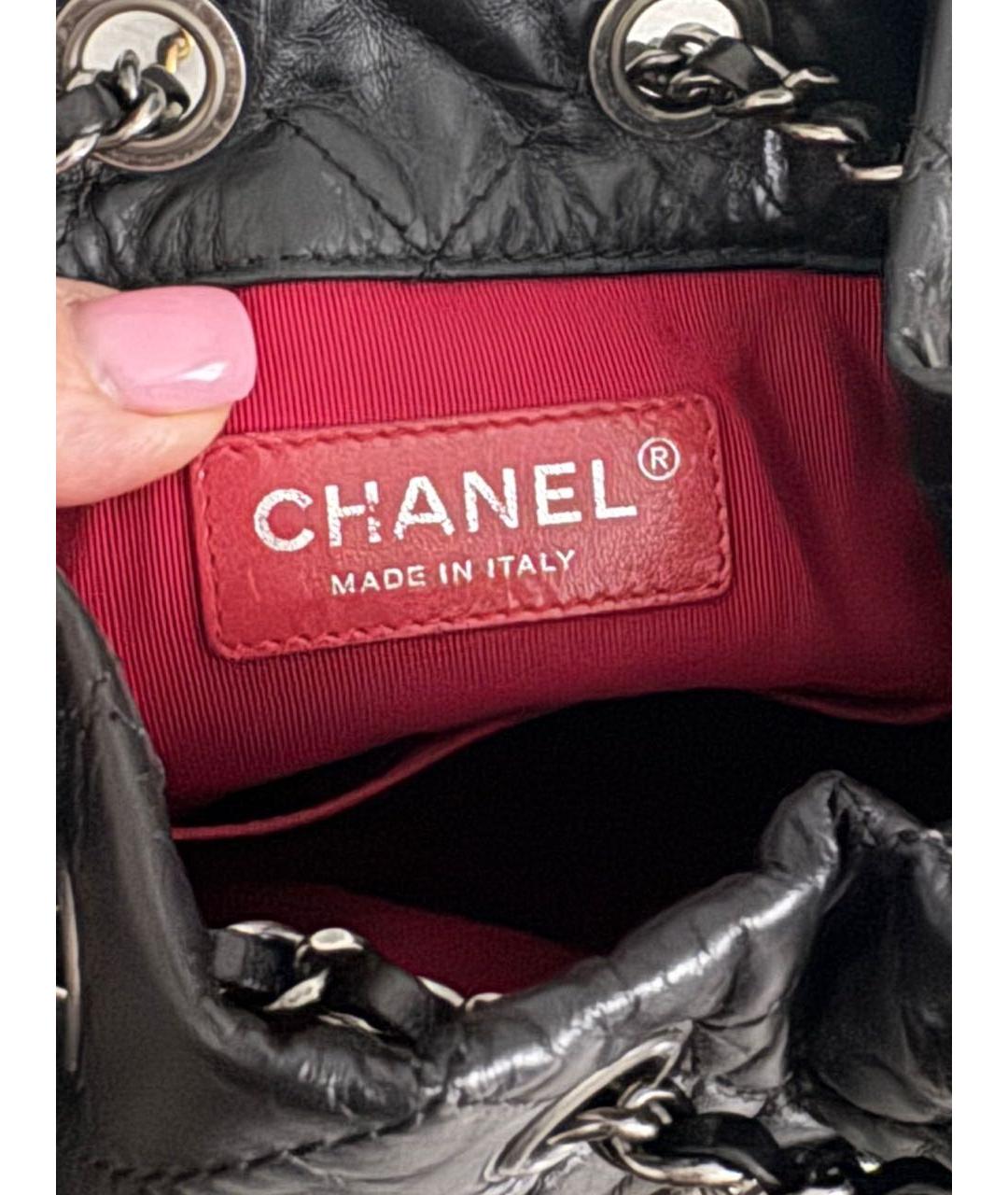 CHANEL Черный кожаный рюкзак, фото 8