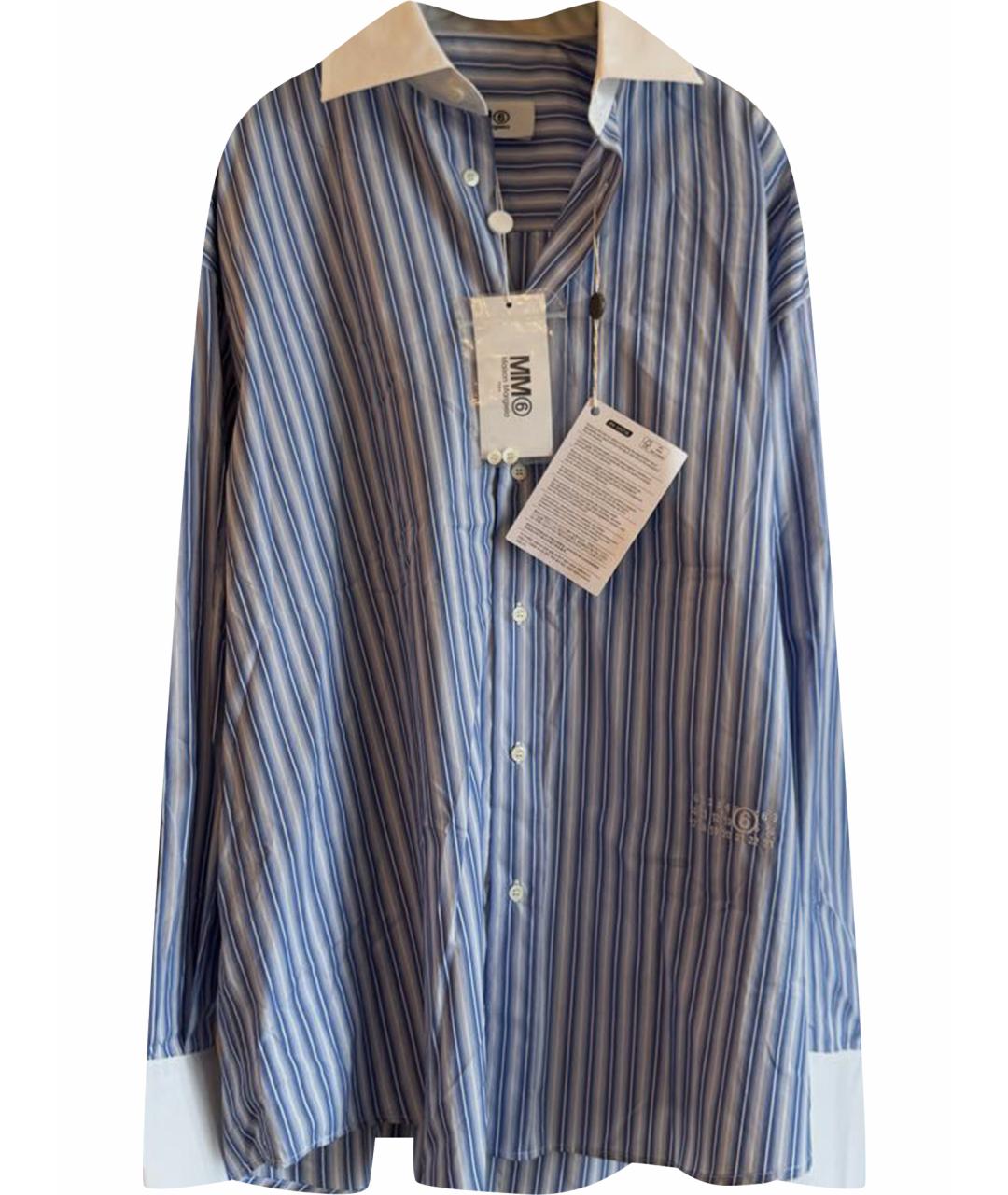 MM6 MAISON MARGIELA Синяя хлопковая кэжуал рубашка, фото 1