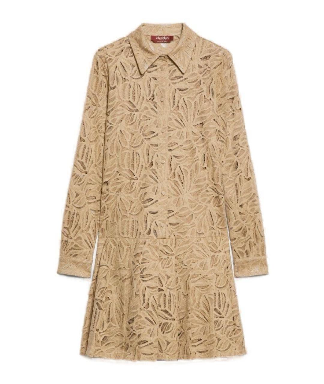 MAX MARA STUDIO Бежевое повседневное платье, фото 2