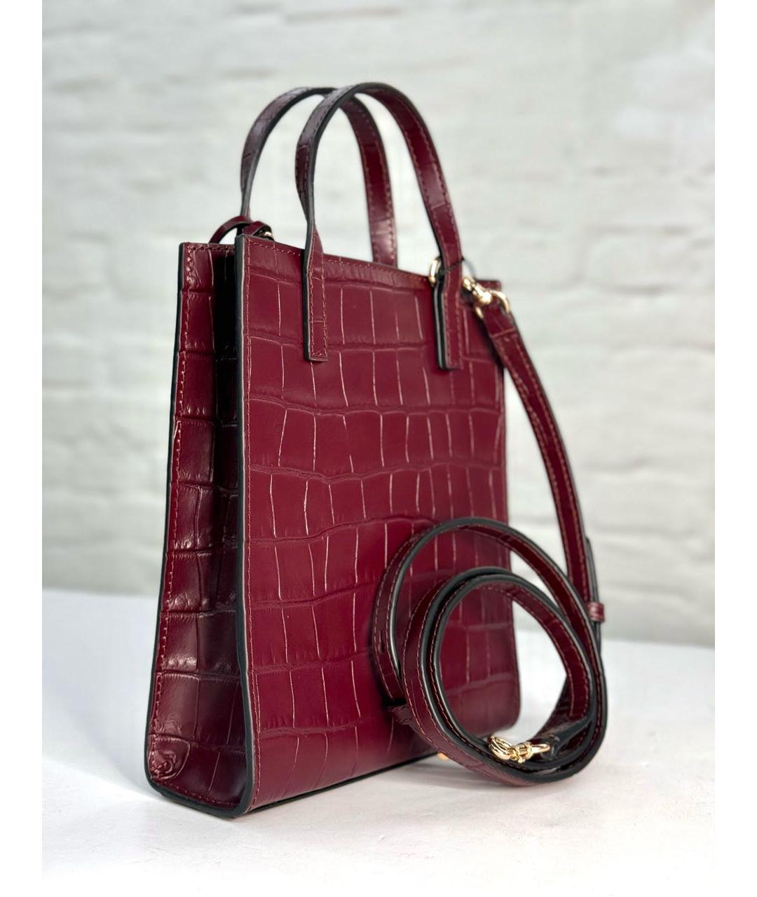 MARC JACOBS Бордовая кожаная сумка тоут, фото 3