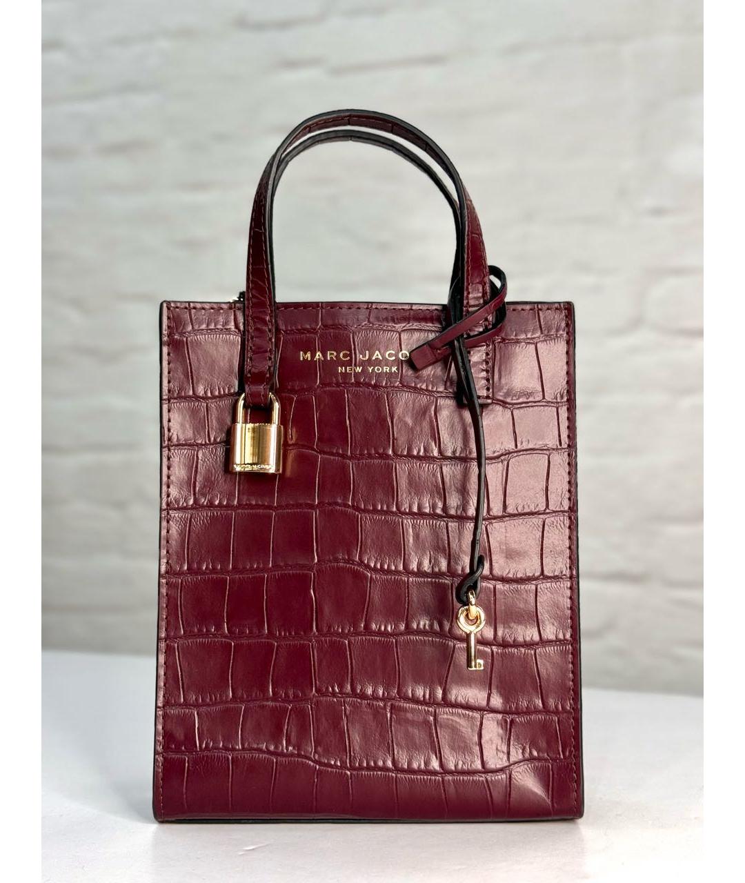 MARC JACOBS Бордовая кожаная сумка тоут, фото 9