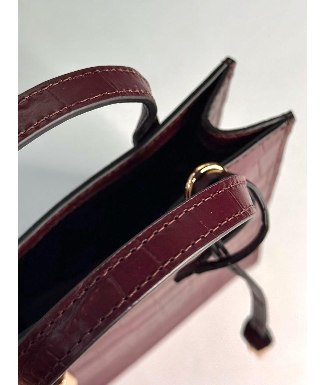 MARC JACOBS Бордовая кожаная сумка тоут, фото 6