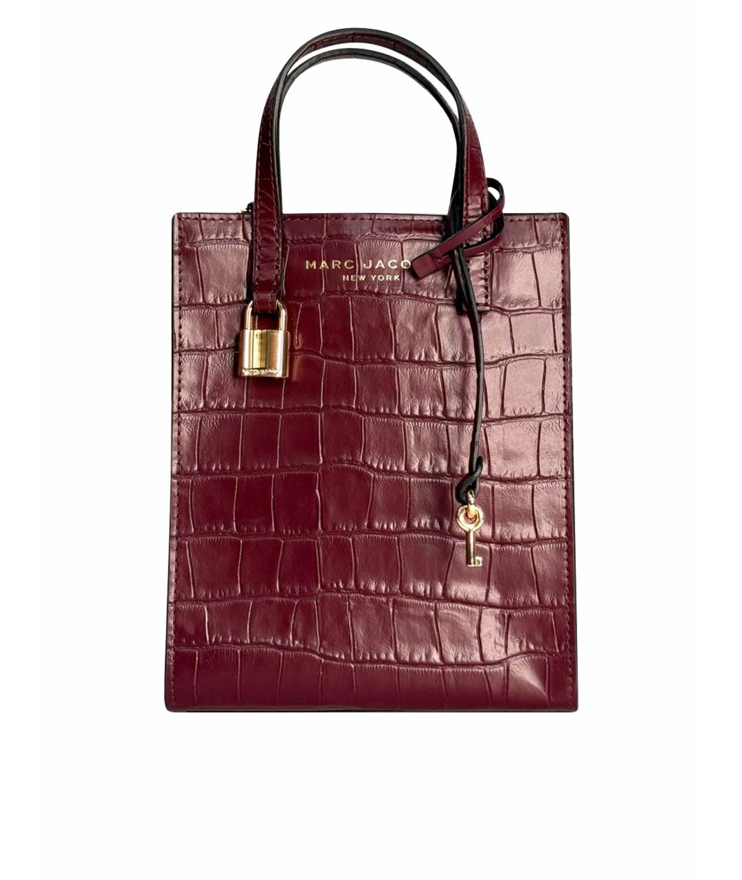 MARC JACOBS Бордовая кожаная сумка тоут, фото 1