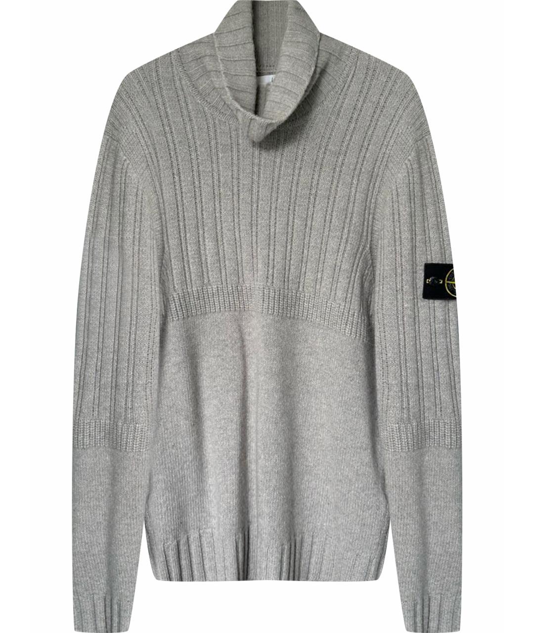 STONE ISLAND Серый шерстяной джемпер / свитер, фото 1