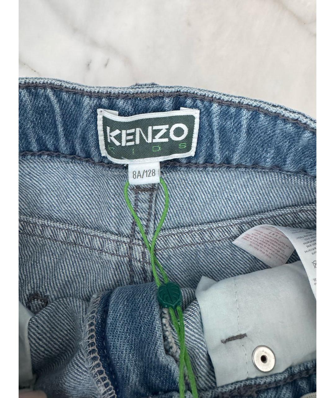 KENZO Голубые деним брюки и шорты, фото 3