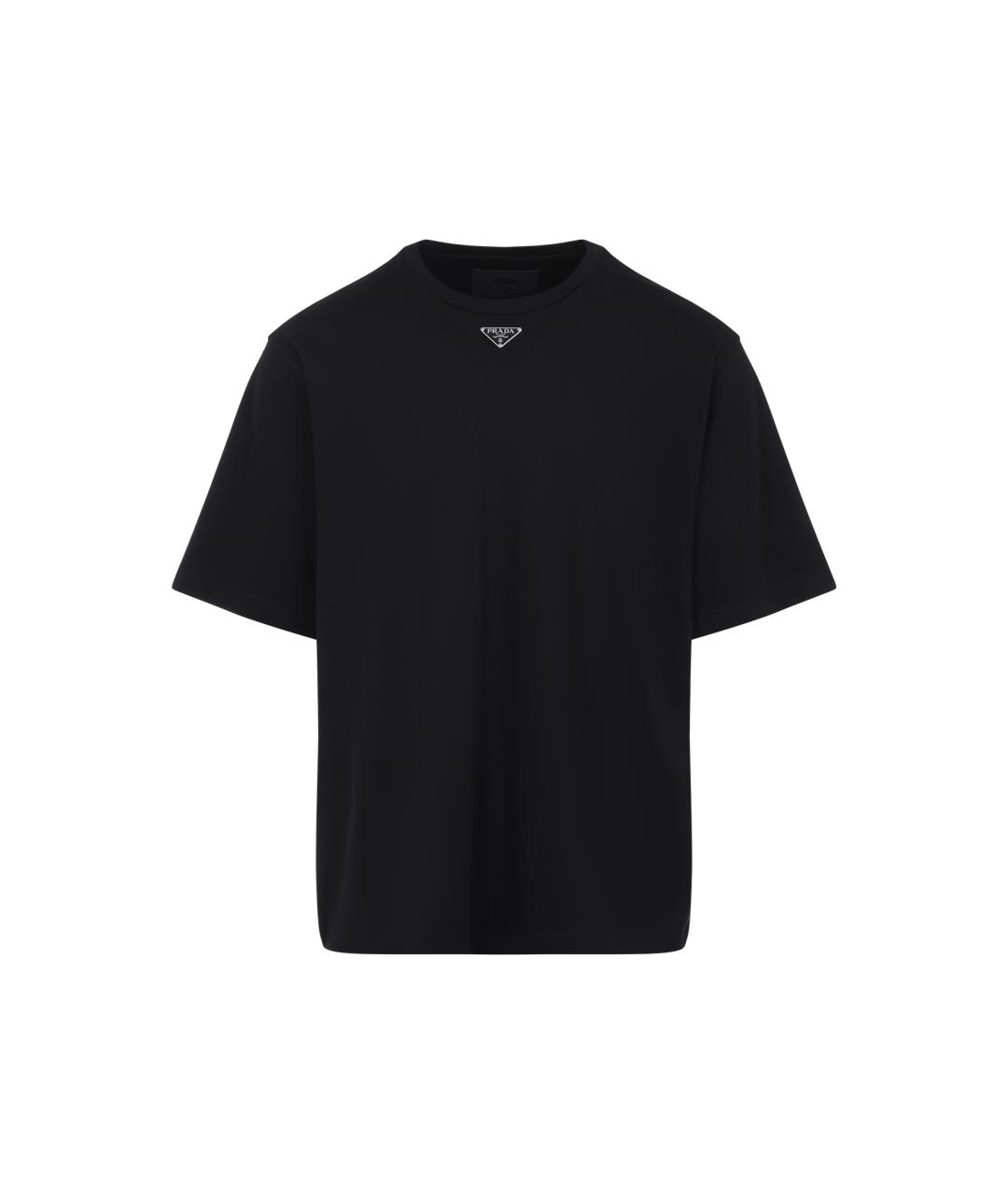 PRADA Черная хлопковая футболка, фото 1