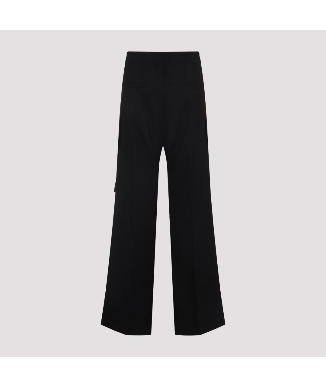RICK OWENS Черные шерстяные повседневные брюки, фото 2