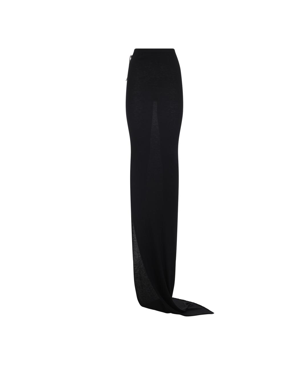 RICK OWENS Черная юбка макси, фото 1