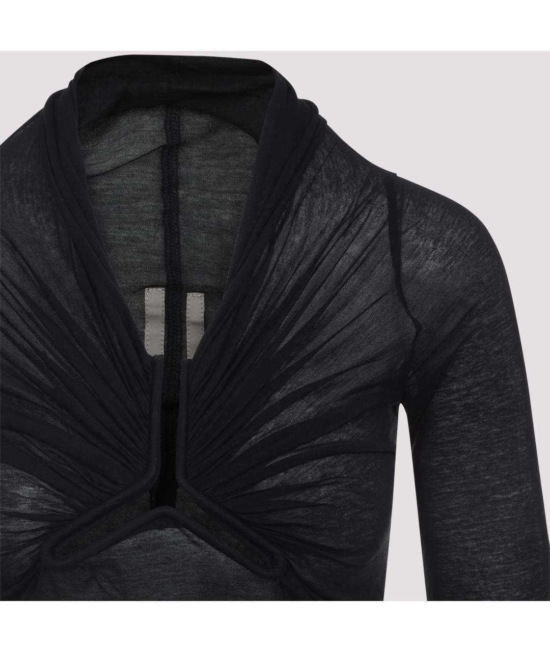 RICK OWENS Черная хлопковая блузы, фото 3