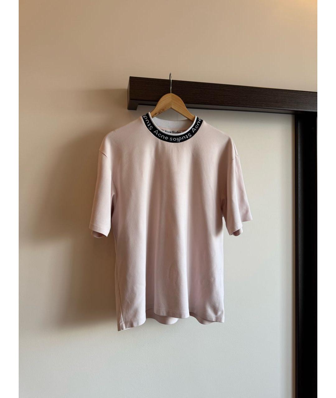 ACNE STUDIOS Розовая хлопковая футболка, фото 5
