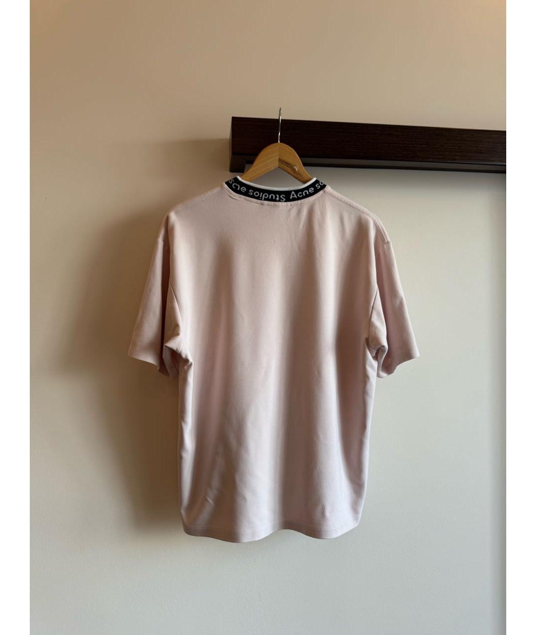 ACNE STUDIOS Розовая хлопковая футболка, фото 4