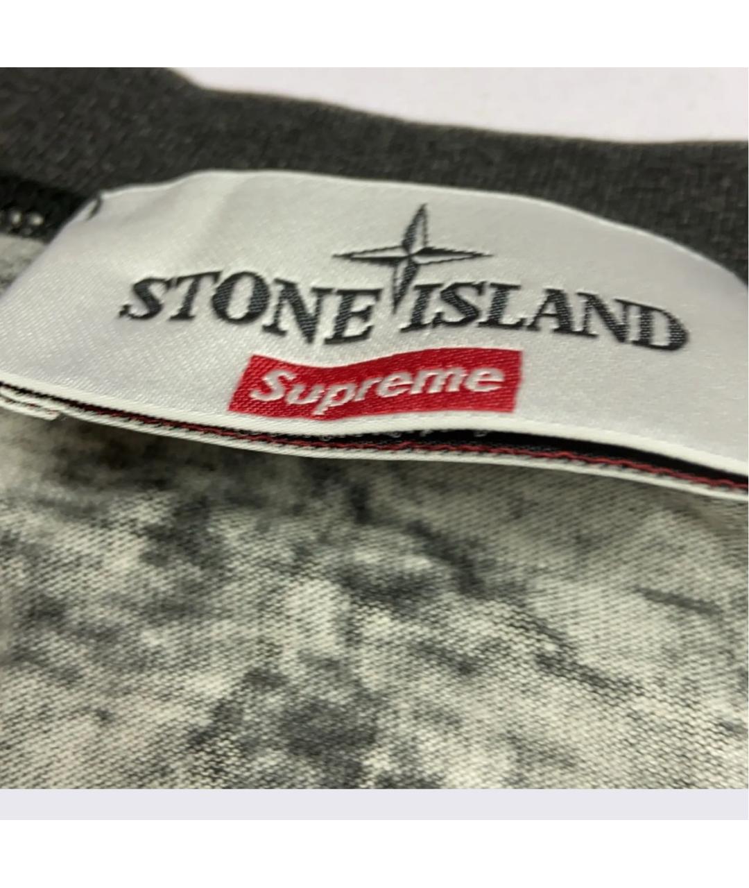 STONE ISLAND Черная хлопковая футболка, фото 6
