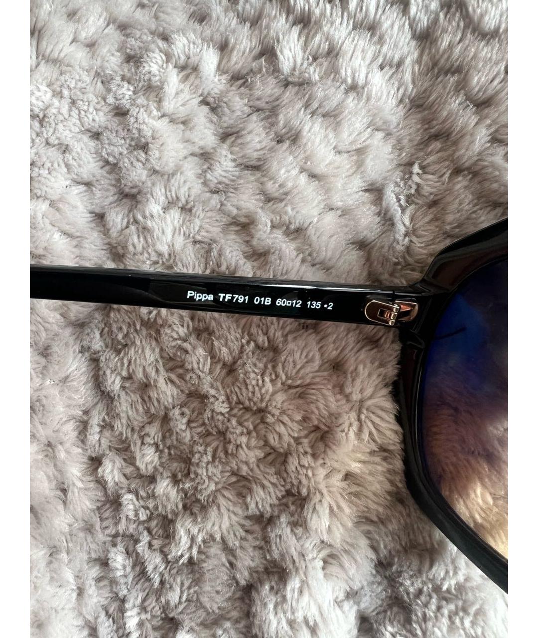 TOM FORD Черные пластиковые солнцезащитные очки, фото 2