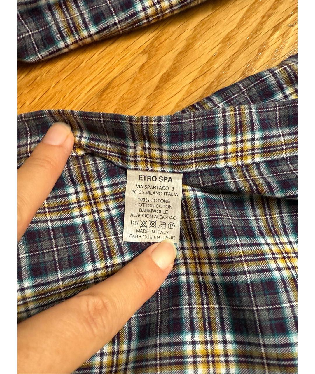 ETRO Мульти хлопковая кэжуал рубашка, фото 6