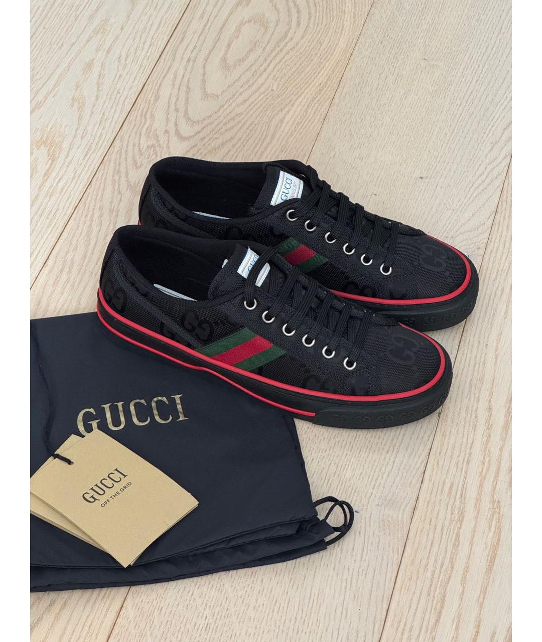 GUCCI Черные кеды, фото 2