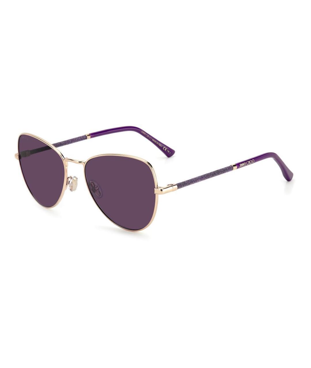 JIMMY CHOO Фиолетовые металлические солнцезащитные очки, фото 2