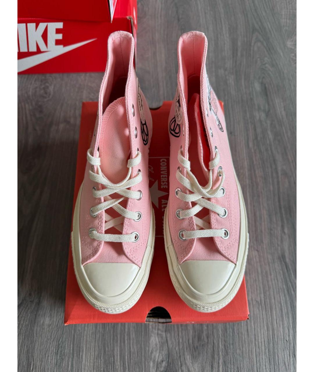 CONVERSE Розовые текстильные кеды, фото 2