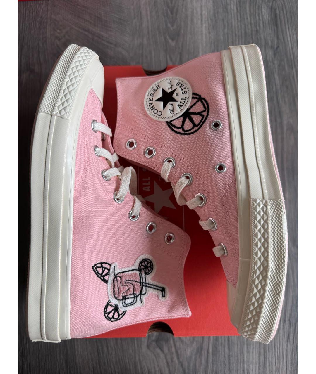 CONVERSE Розовые текстильные кеды, фото 5