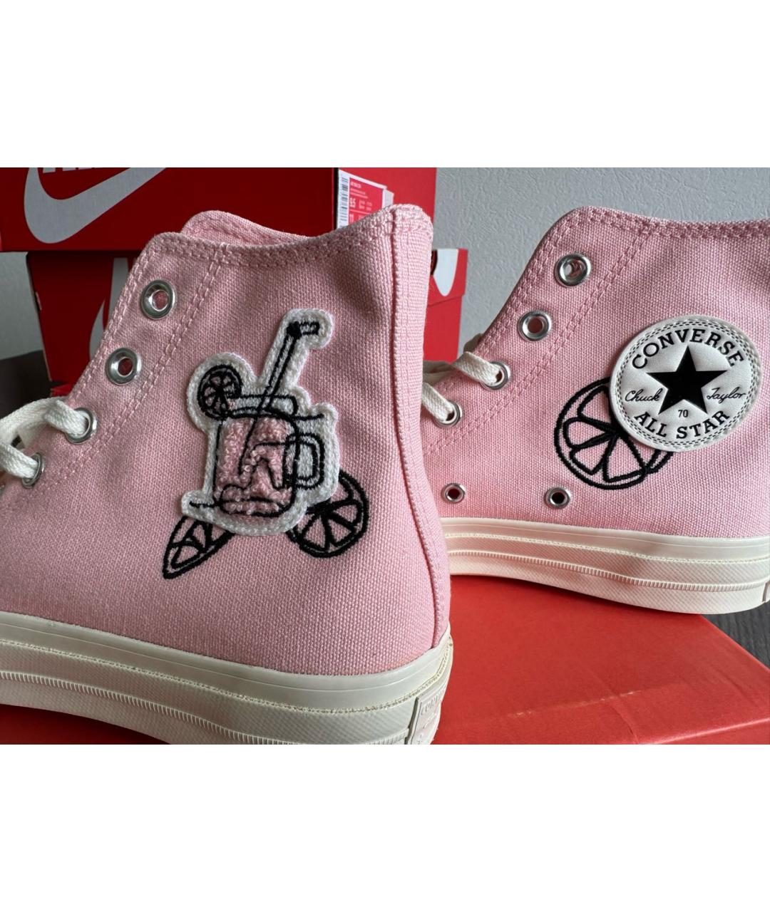 CONVERSE Розовые текстильные кеды, фото 8