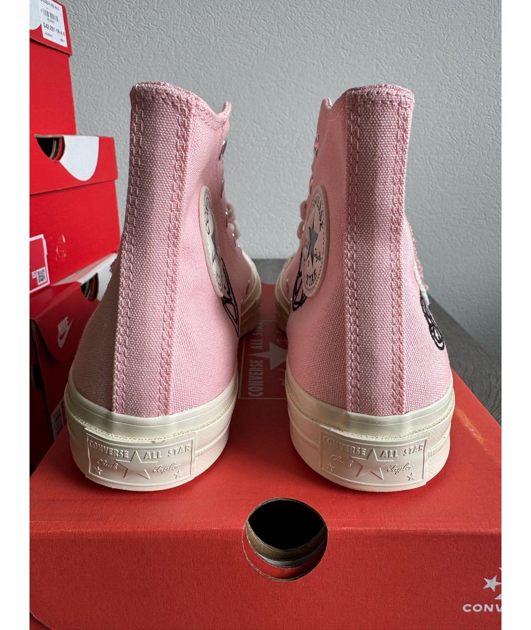 CONVERSE Розовые текстильные кеды, фото 4