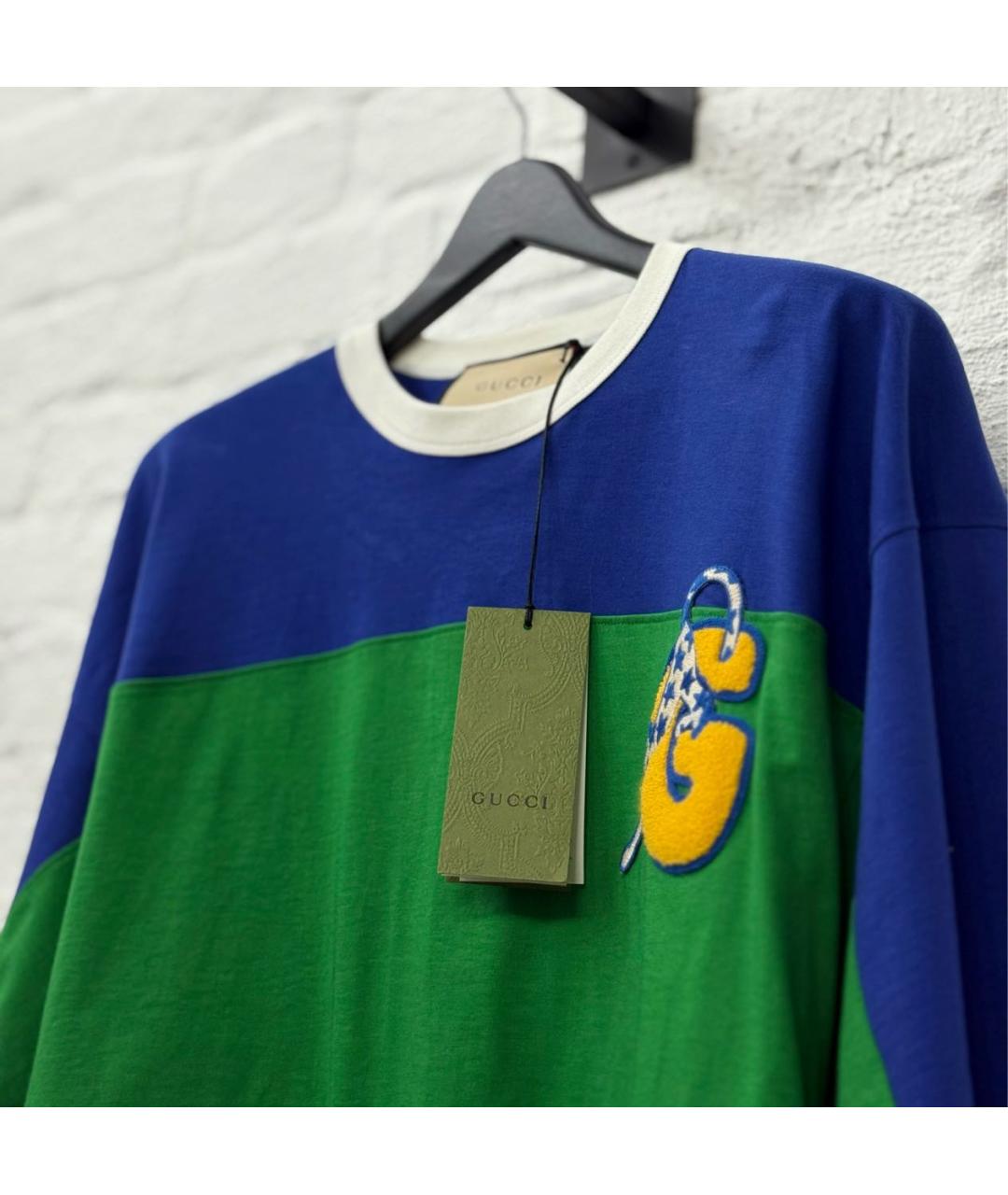 GUCCI Зеленая хлопковая футболка, фото 5