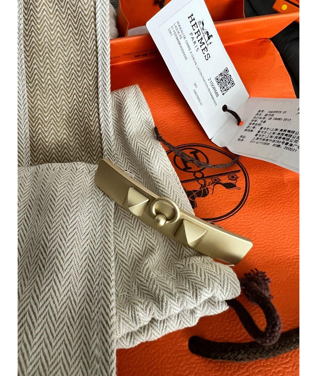 HERMES Золотая заколка, фото 3
