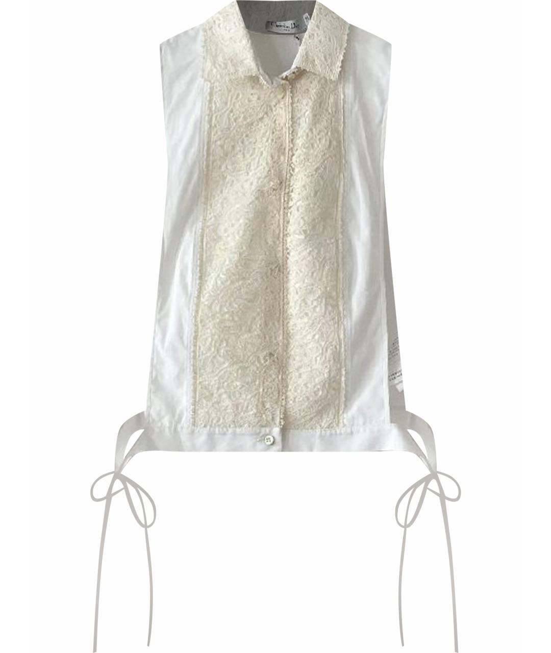 CHRISTIAN DIOR Белая хлопковая блузы, фото 1