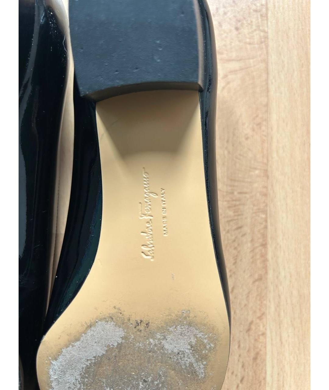 FERRAGAMO Черные кожаные туфли, фото 3