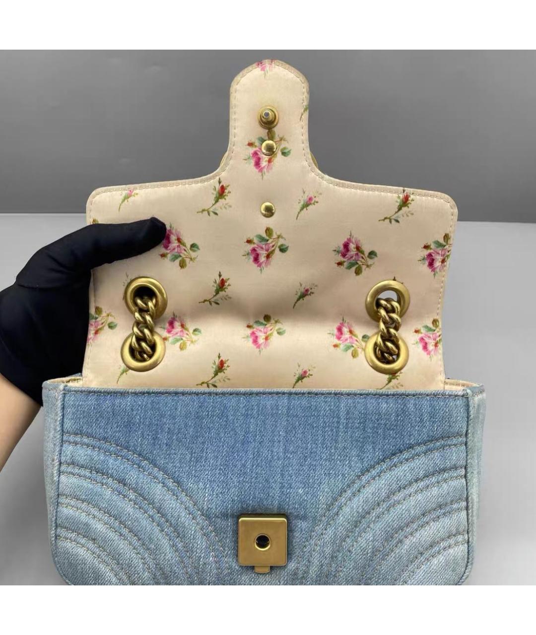 GUCCI Голубая сумка через плечо, фото 4