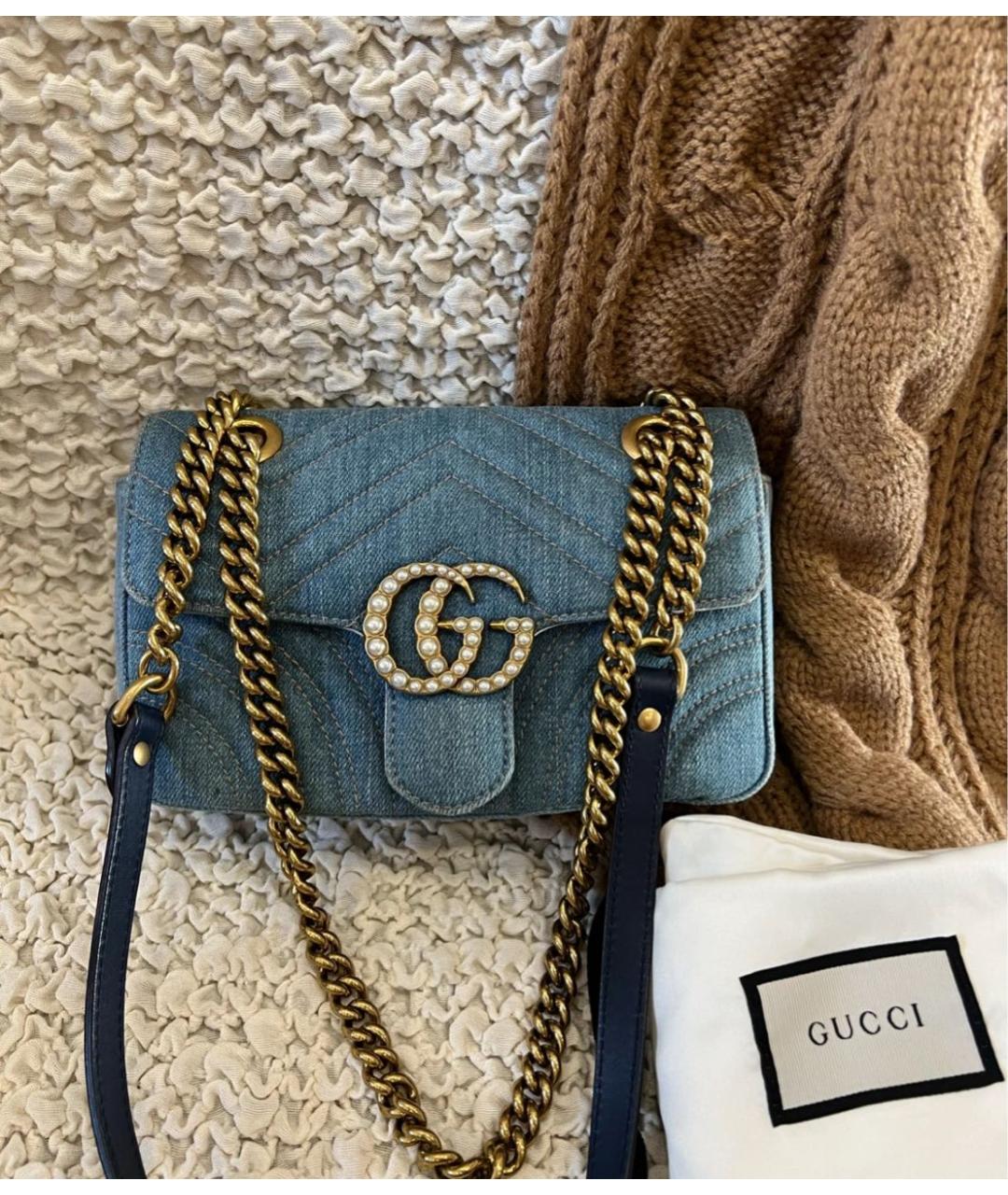 GUCCI Голубая сумка через плечо, фото 2