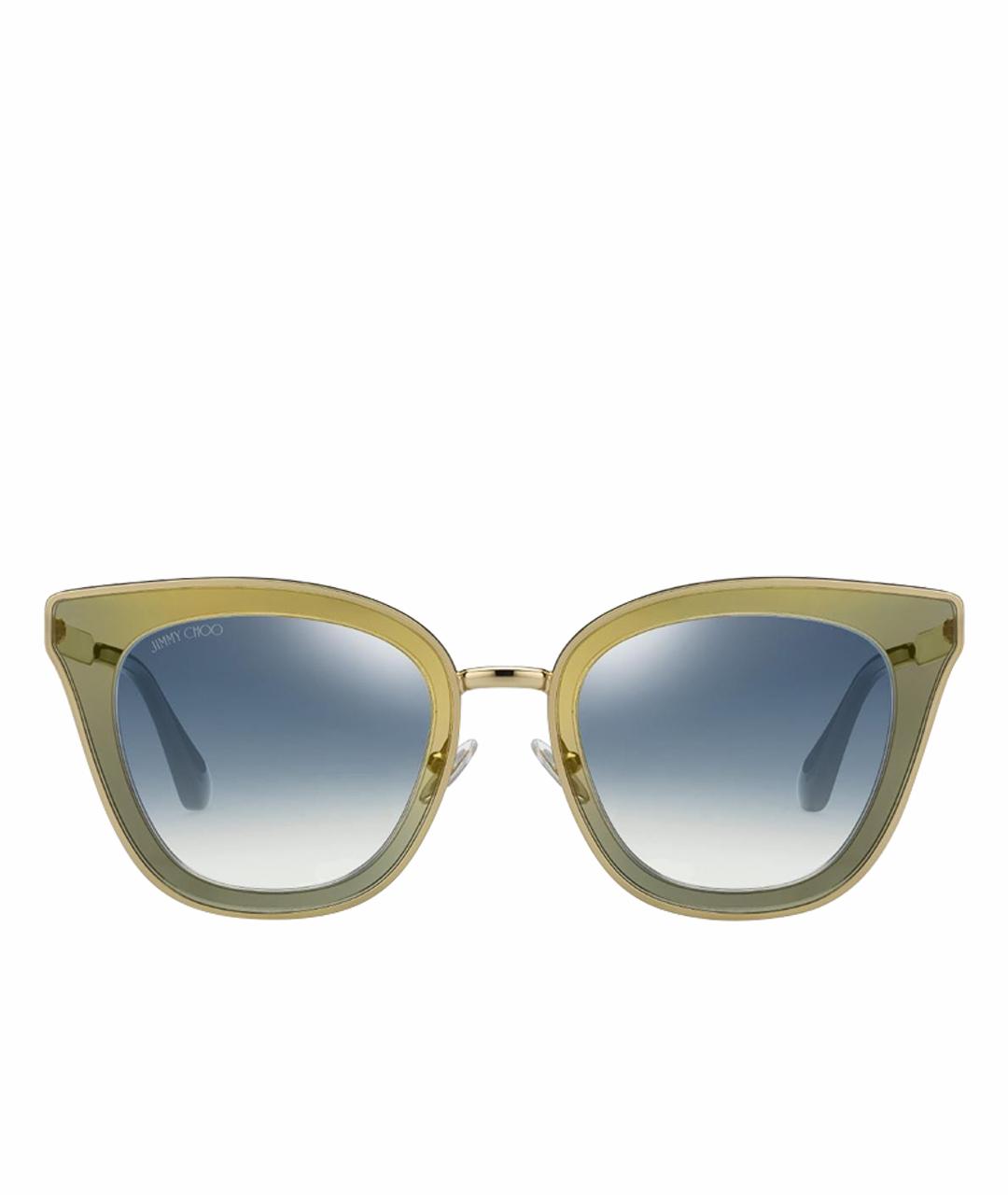 JIMMY CHOO Синие металлические солнцезащитные очки, фото 1