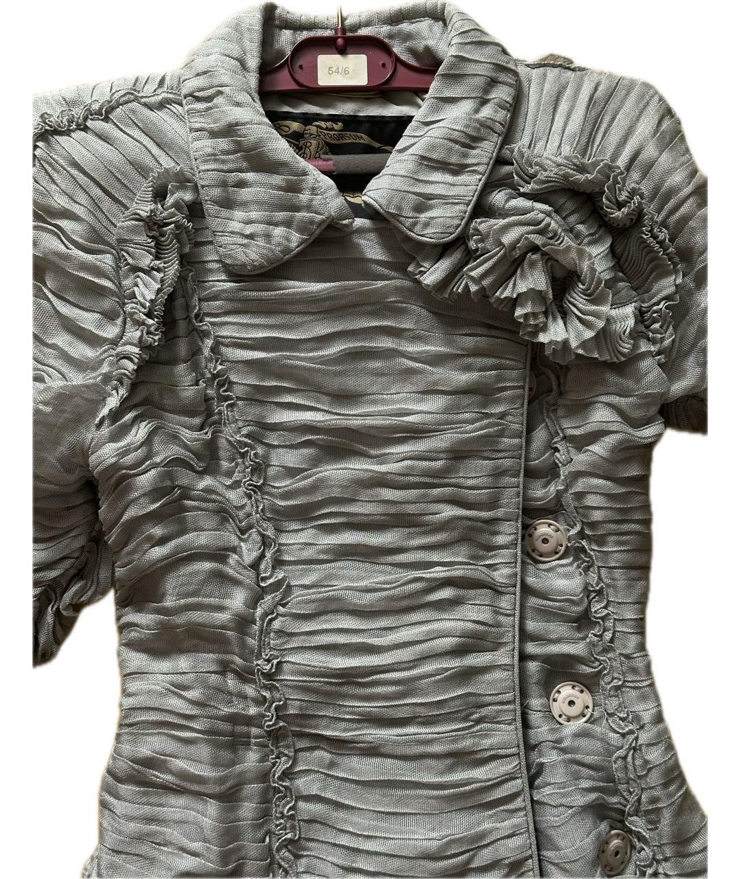 BURBERRY Антрацитовое ацетатное платье, фото 3