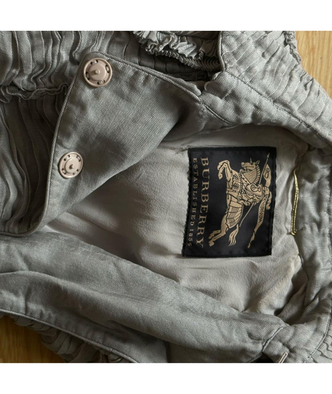 BURBERRY Антрацитовое ацетатное платье, фото 4