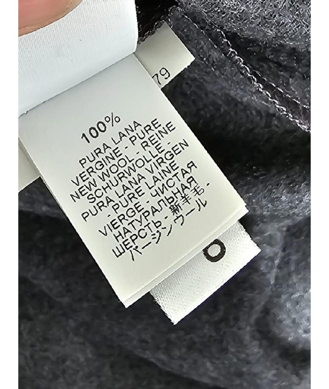 BRUNELLO CUCINELLI Антрацитовое шерстяное повседневное платье, фото 5