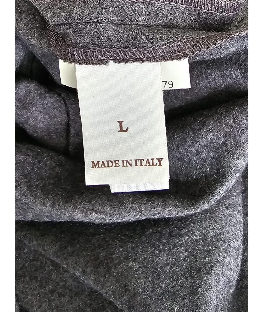 BRUNELLO CUCINELLI Антрацитовое шерстяное повседневное платье, фото 6