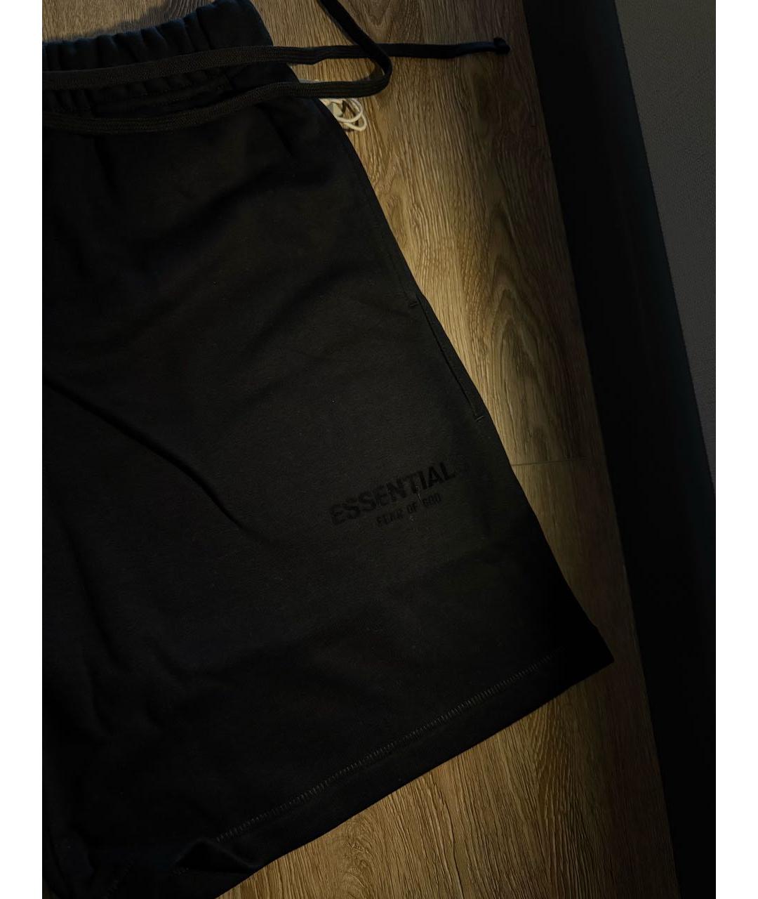 FEAR OF GOD ESSENTIALS Черные хлопковые шорты, фото 3