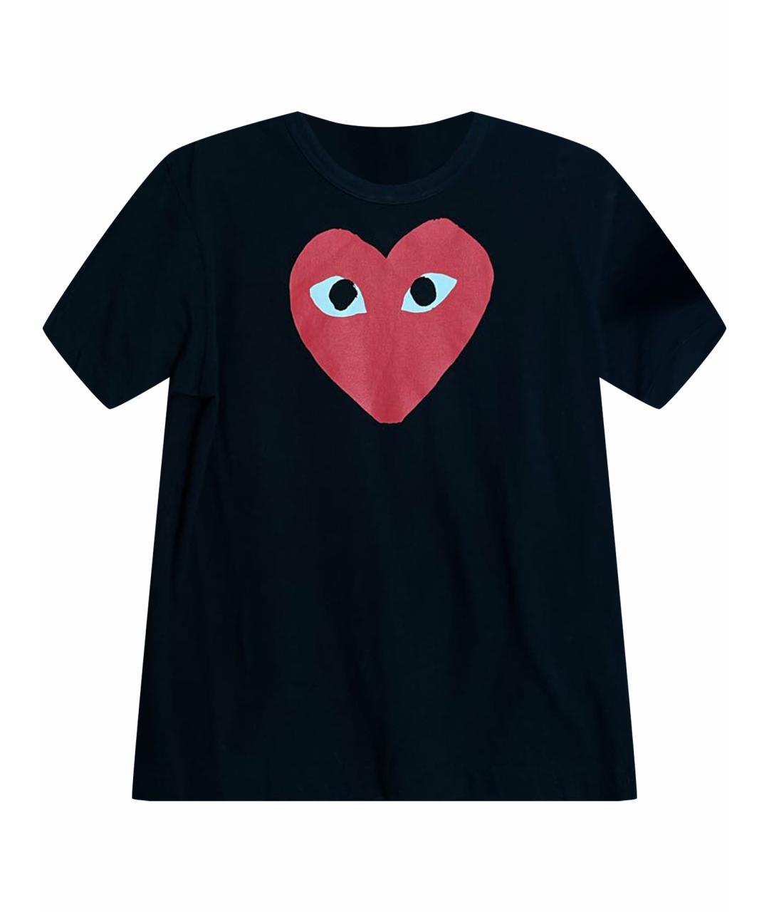 COMME DES GARÇONS PLAY Черная хлопковая футболка, фото 1